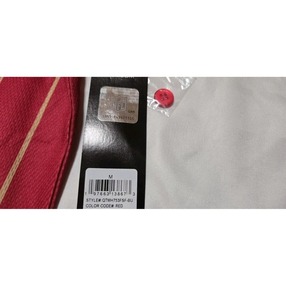 San Francisco 49ers Baseball Jersey Red And Gold Stripes Size Medium NWT